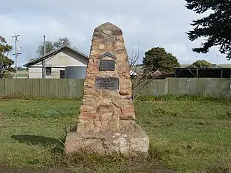 Pioneer memorial at Addington, 2017