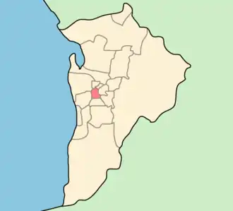 Location of Adelaide within the Adelaide metropolitan area