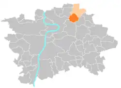 Location of Prague 18 in Prague