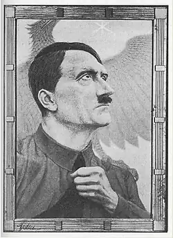 Fidus' depiction of Hitler in 1941 was hated by Hitler and he forbade the distribution of its copies