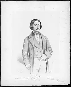 Lithograph by Marie Alexandre Alophe, (1812-1883).