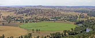 Aerial view of Oura