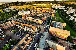 Former chalk quarry now developed into housing