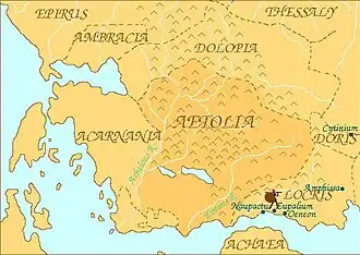 Map of ancient Acarnania