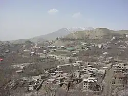 a panorama shot of the Afjeh village