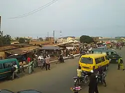 View of Aflao and the Ghana–Togo border