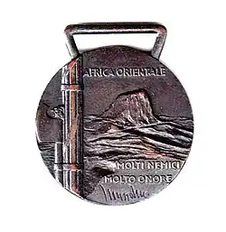 Commemorative Medal for Military Operations in East Africa obverse