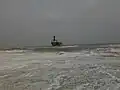 Aftermath of Cyclone Nilam - A ship pushed to shore - Foreshore Estate