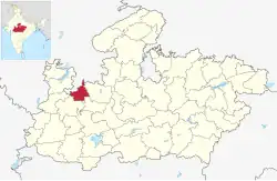 Location of Agar-Malwa district in Madhya Pradesh