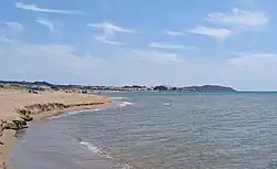 View looking south of Agios Georgios, Argyrades on Issos Beach
