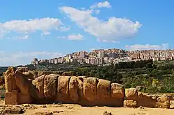 Agrigento skyline seen from Valle dei Templi