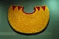 Ahuliʻi (feather cape), Hawaiian Islands, late 18th–early 19th century, ʻiʻiwi and ʻōʻō, olonā fiber netting, Honolulu Museum of Art