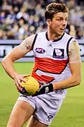Aidan Corr playing for Greater Western Sydney in 2017