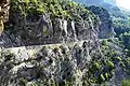 The cliff road into Aiglun