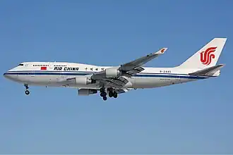 An Air China Boeing 747-400 plane.