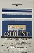 Air Union Orient poster for airmail by seaplane into the Mediterranian, c.1929