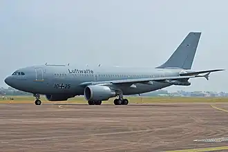 Retired Airbus A310 MRTT nr. 10+25 of the grey fleet
