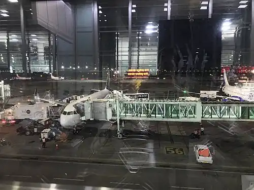 The airside at night