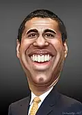 Caricature of FCC chairman Ajit Pai.[5]