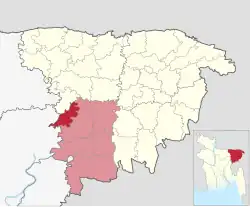 Location of Ajmiriganj