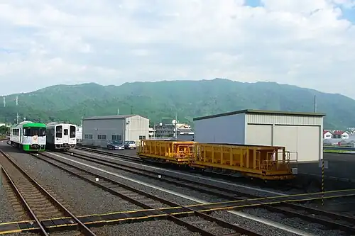 A view of the depot to the north of the station with its many sidings