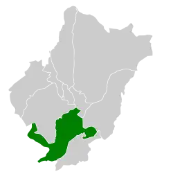 Location of Al-Mikhwah within Al-Baha Province