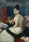 Irene von Keller with her son Balthasar, 1888