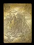 Christ on the Mount of Olives, 1515, the only surviving printing plate, iron, 22.7&nbsp;×&nbsp;16.1&nbsp;cm, Bamberg State Library
