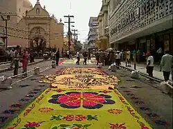 Image 14Sawdust carpet in Holy Week. (from Culture of Honduras)