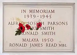 Second World War memorial, Farley