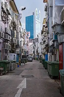 Image 23The old and the new Singapore as seen from an alley behind Boat Quay (2023) (from History of Singapore)