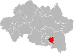 Situation of the canton of Cusset in the department of Allier