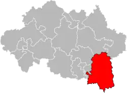 Situation of the canton of Lapalisse in the department of Allier