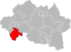 Situation of the canton of Montluçon-3 in the department of Allier