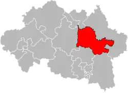 Situation of the canton of Moulins-2 in the department of Allier