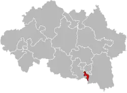 Situation of the canton of Vichy-2 in the department of Allier