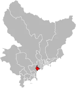 Situation of the canton of Cagnes-sur-Mer-1 in the department of Alpes-Maritimes