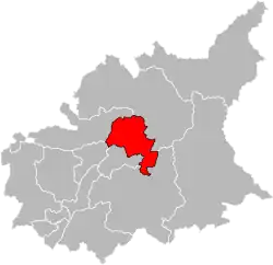 Situation of the canton of Digne-les-Bains-1 in the department of Alpes-de-Haute-Provence