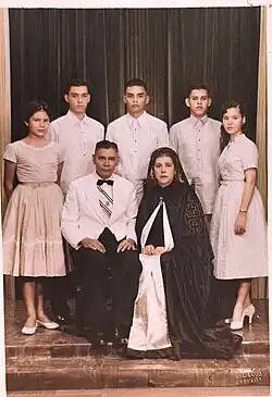 The Cebuano, Alvarez - Pido Family in the 1960s. Headed by Capt. Pablo Pido Sr. His wife, Luisa Alvarez - Pido, was given the Papal Cross; Pro Ecclesia et Pontifice by Archbishop of Cebu Julio Rosales, which she was wearing in the photo.[10]