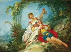 Jean-Honoré Fragonard Happy Lovers, c. 1751–1755