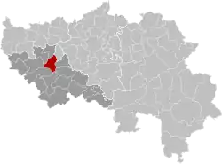 Location of Amay in the province of Liège