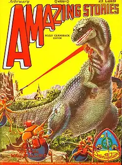 Dinosaur hunted by aliens, February 1929
