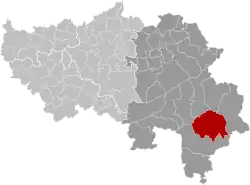 Location of Amel in the province of Liège