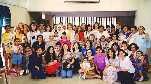 Image 93Church members exhibiting assorted fashion trends. Amman, 1998. (from 1990s in fashion)