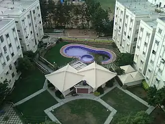 An Apartment park area in Miyapur, Hyderabad