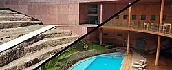 The Residencia under construction at the end of 2000.[4]