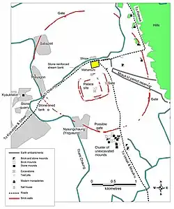Location of Dhanyawaddy Kingdom