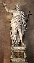 Marble sculpture of Saint Johnthe Baptist by Andrea Vacca (1724)
