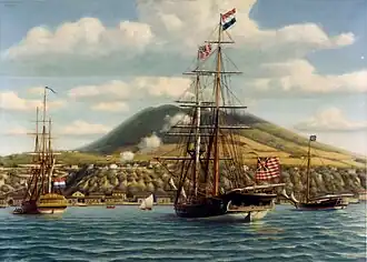 The Andrew Doria receives the First Salute