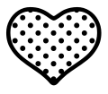 Heart symbol with dots